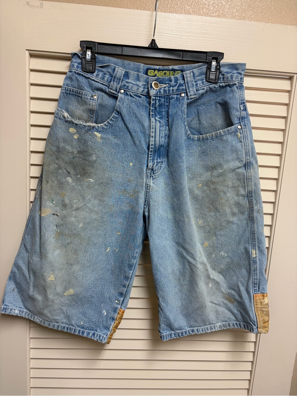 VTG Gasoline Ralph Nakash Denim Shorts 29 Baggy JNCO Style Skate Y2K Distressed